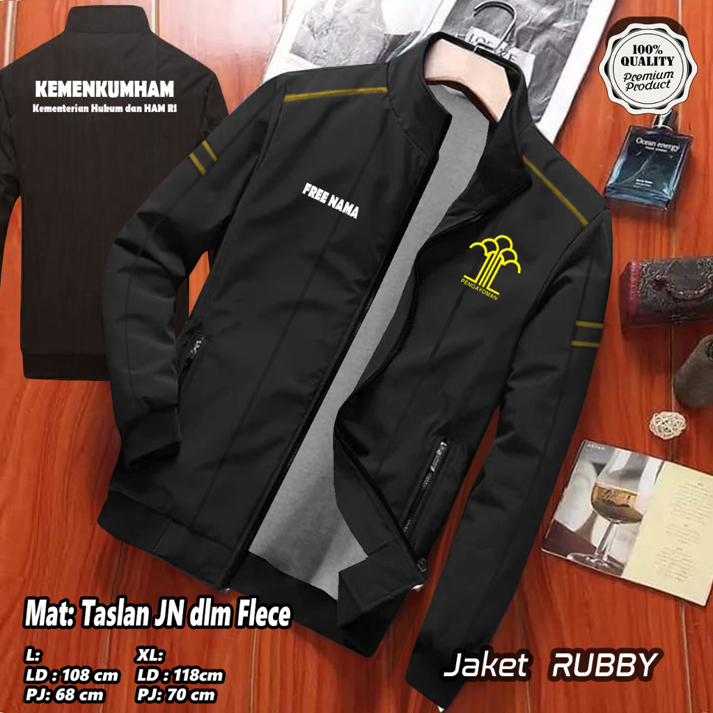 JAKET RUBY PARASUT KEMENKUMHAM / JAKET DISTRO KEMENKUMHAM / JAKET SERAGAM