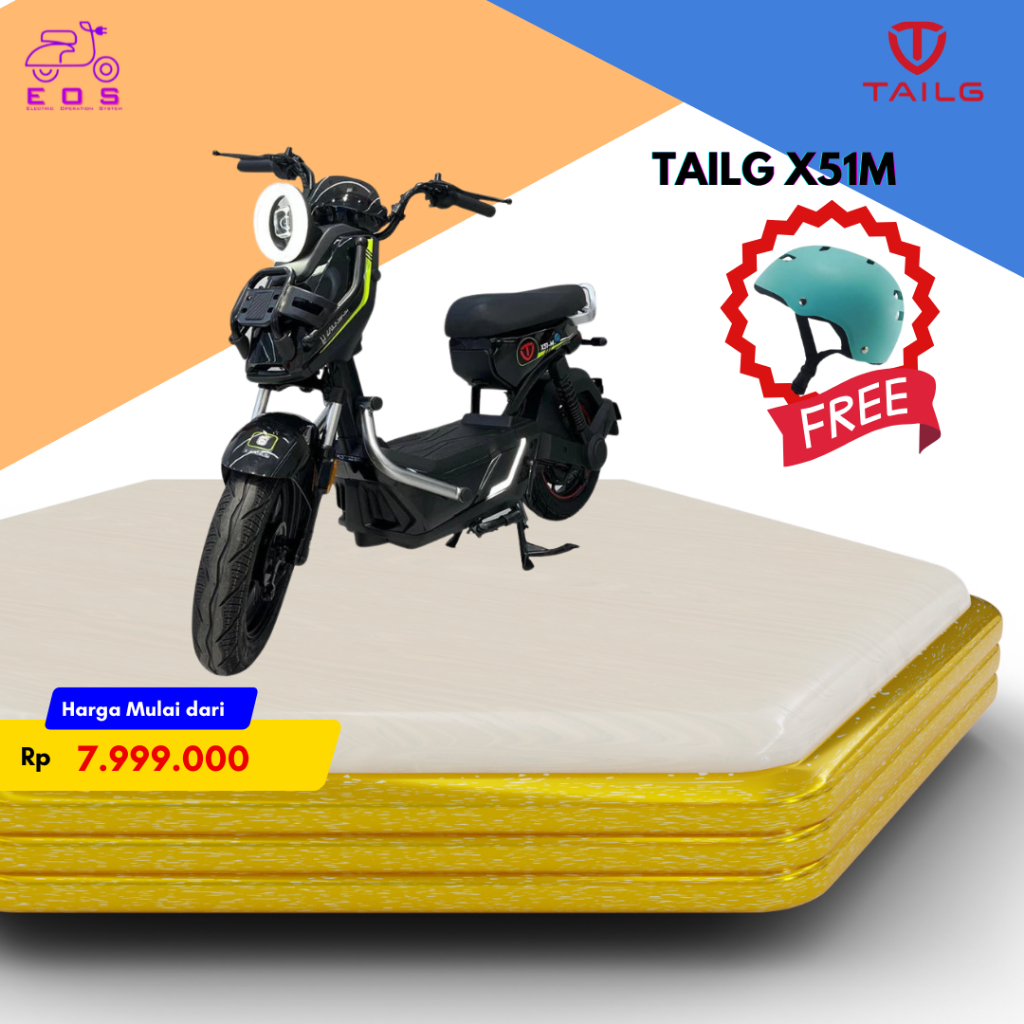 TAHAN AIR Sepeda Listrik Ofero Uwinfly Yadea Tailg X51M - Power 800 Watt