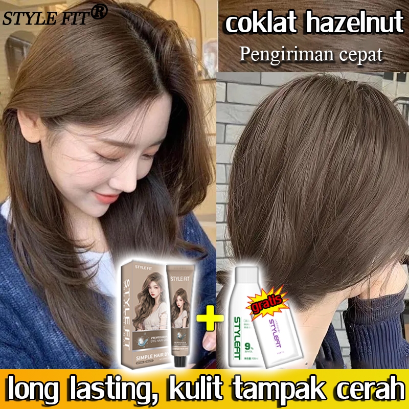 【Pengiriman cepat】cat rambut STYLE FIT* 210ml Tidak perlu bleach,fashion membuat,kulit tampak lebih 