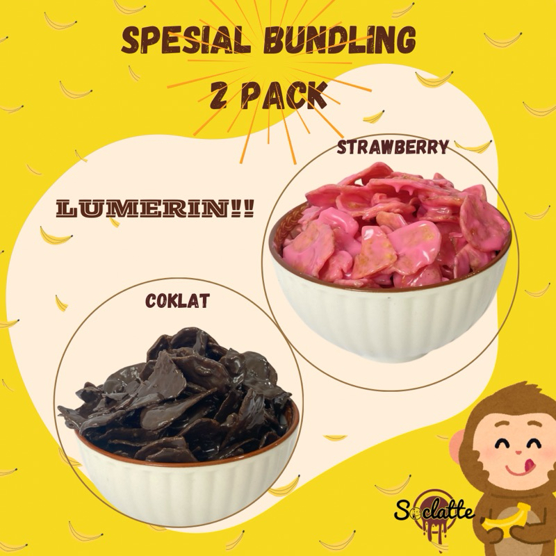 

PAKET BUNDLING 2 BOX Keripik Pisang {TIPIS} Lumer By Soclatte kemasan 500ml