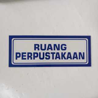 

Akrilik Papan Nama Ruang Perpustakaan - Biru 11x30