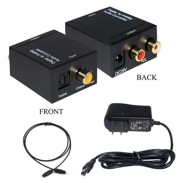 Converter Audio Digital to Analog Optic to RCA