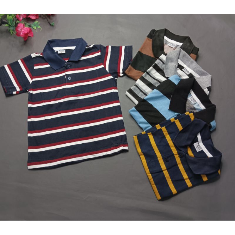 KAOS SALUR ANAK LENGAN PENDEK/KAOS ANAK KERAH SALUR/KAOS ANAK SALUR KEKINIAN/KAOS KERAH ANAK