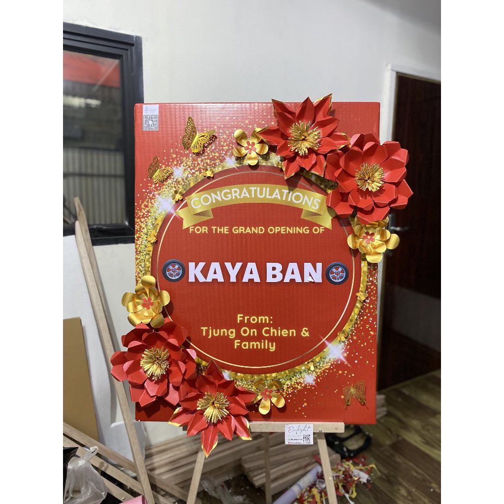 Papan Bunga Kertas Paper Flower Board Papan Bunga Indoor