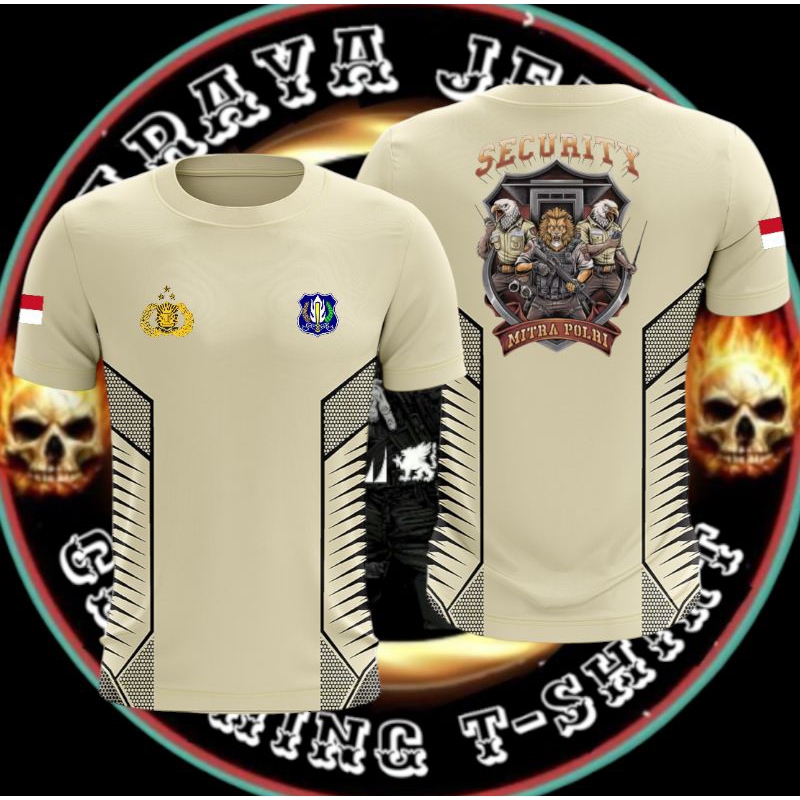 Kaos Jersey sablon security mitra polri / Baju atasan pria mitra polri / kaos olahraga security mitr