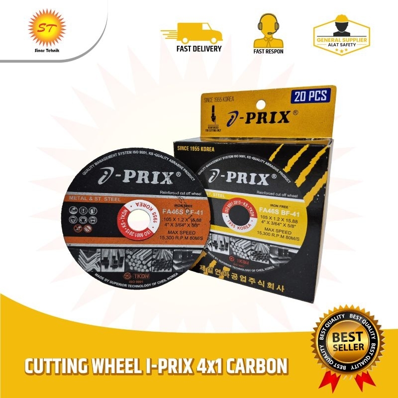 Cutting Wheel Batu Gerinda Potong I-Prix 4" x 1mm Carbon