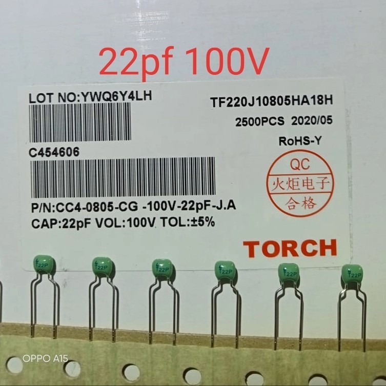 kapasitor 22pF 100V TORCH