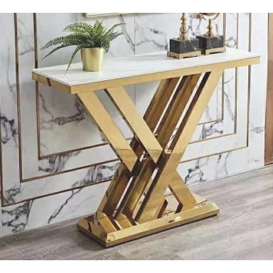 meja konsul marmer stainless gold console table meja dinding stainless meja sudut