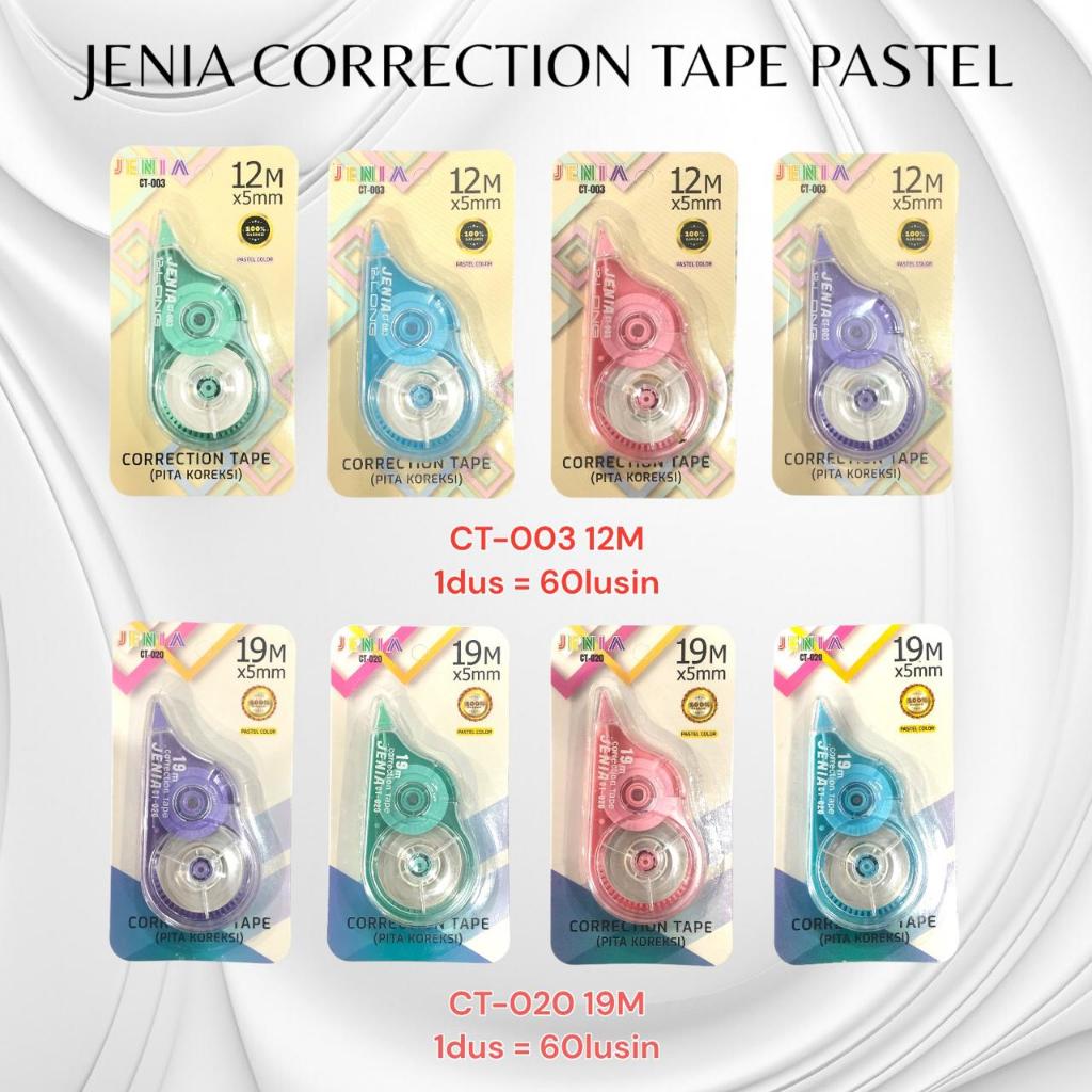 

CORRECTION TAPE/ Pita koreksi/ Correction tape warna pastel 12mm& 19 mm