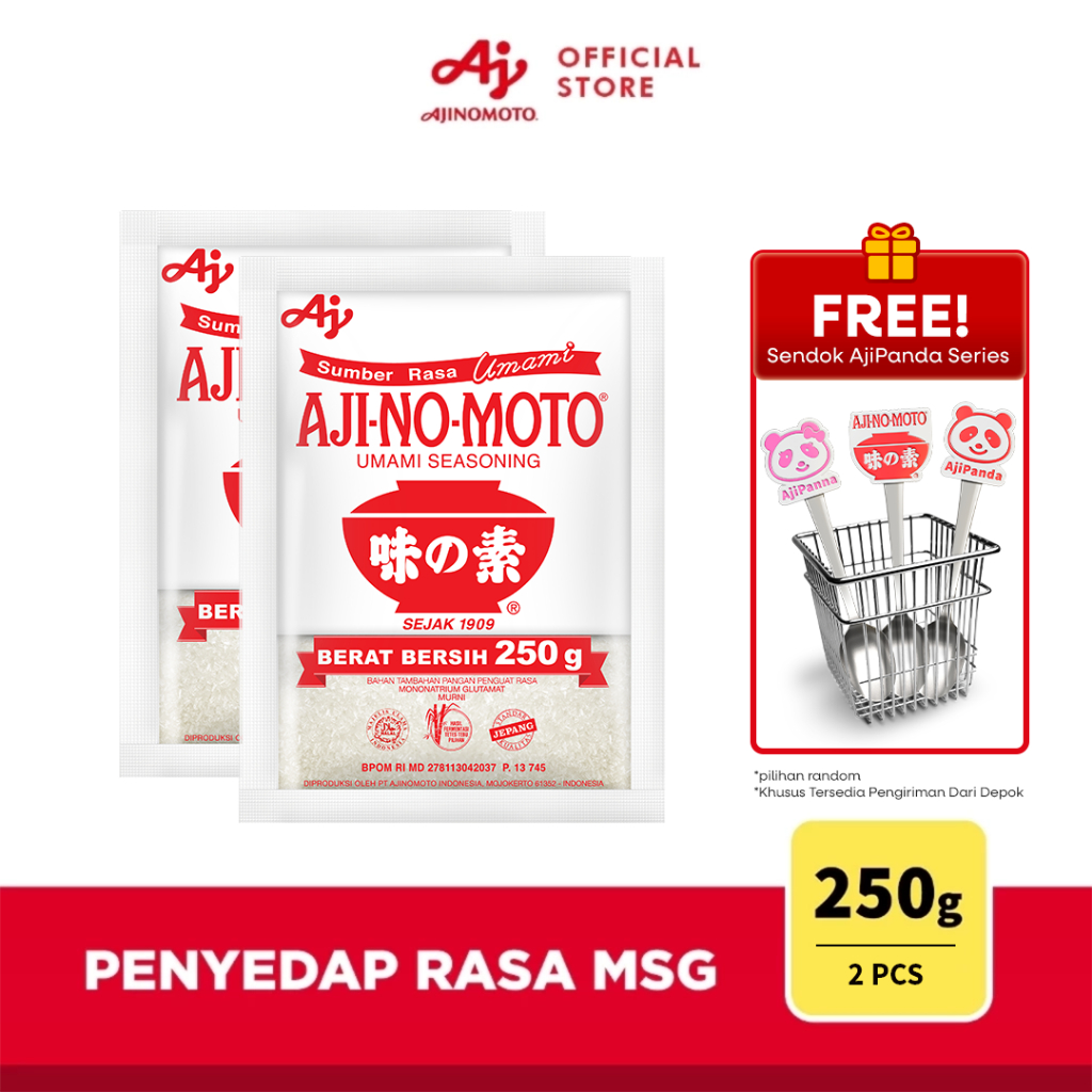 

AJI-NO-MOTO® Penyedap Rasa MSG Ajinomoto 250g (2 pcs)