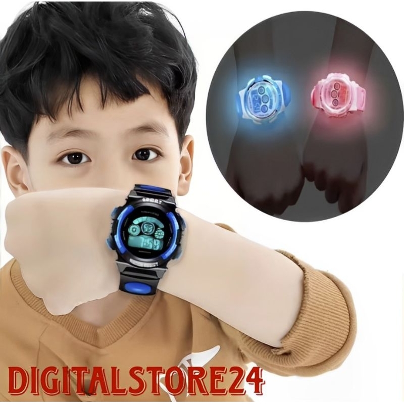 Jam Tangan Anak Laki Laki Anti Air Digital Led Bisa Menyala Bahan Rubber Jam Tangan Anak Laki Laki M