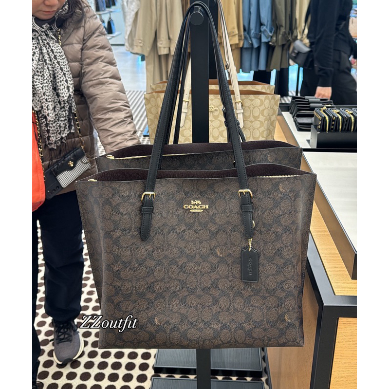 Tote bag coach signature original jepng