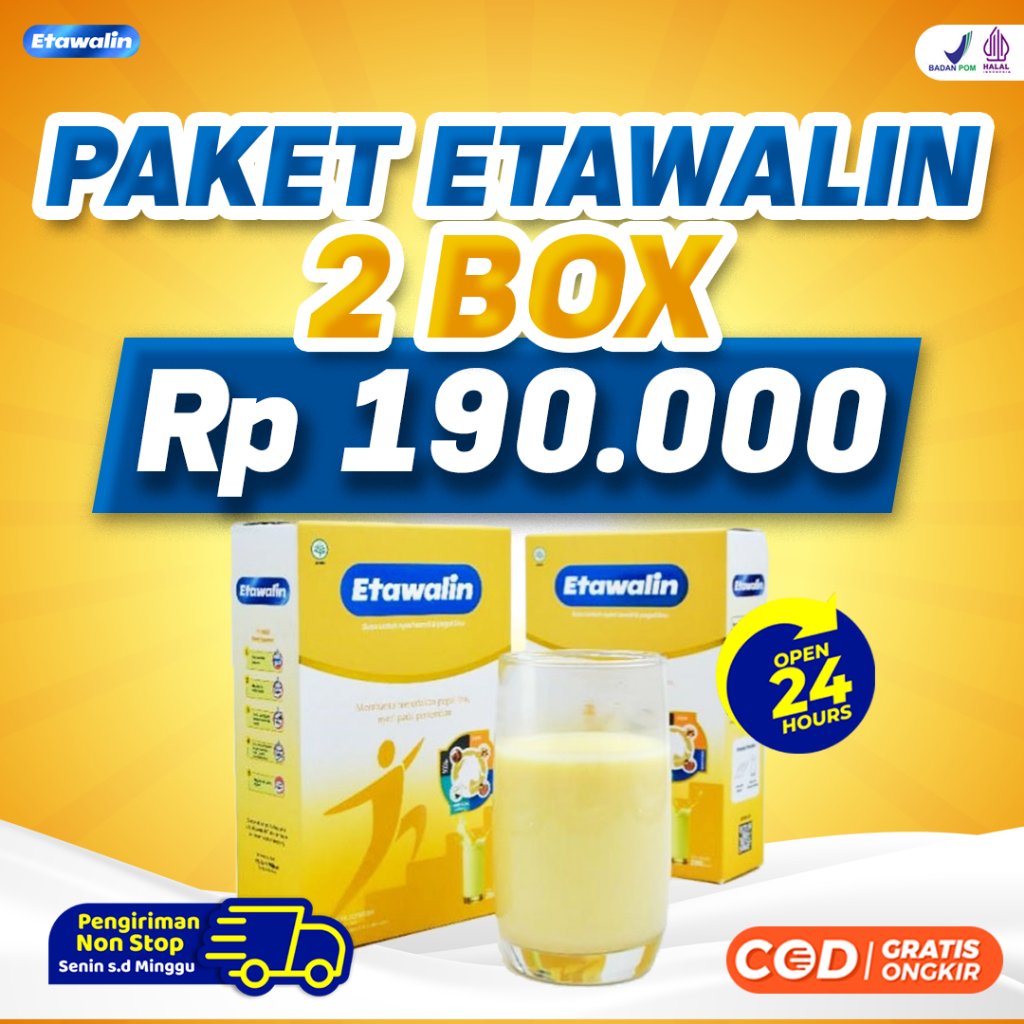 

2BOX Etawalin - Susu Atasi Nyeri Sendi dan Tulang Tinggi Kalsium 200gr