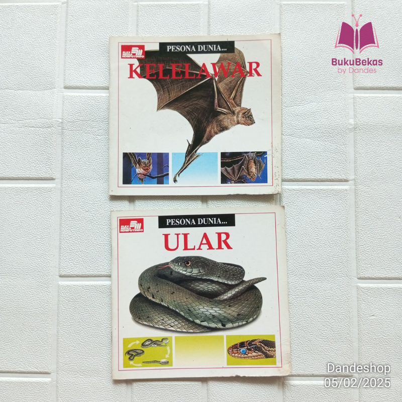 Seri Pesona Dunia Binatang - Buku Pengetahuan Anak Bekas Preloved Elex Media Ular Kelelawar
