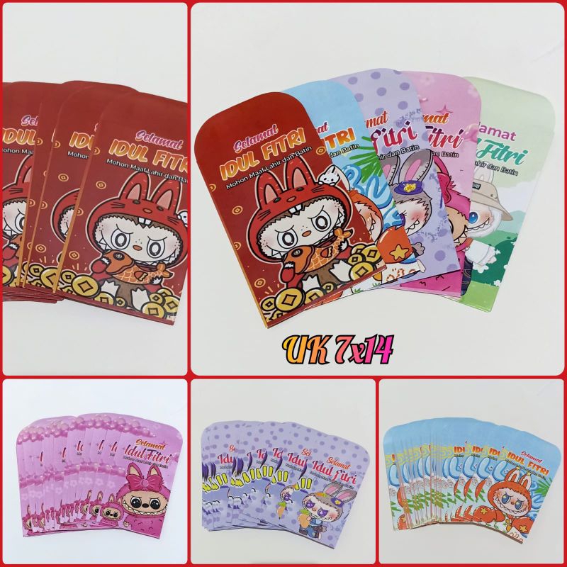 

[100pcs] Amplop Lebaran Idul Fitri Motif Labubu Karakter Kartun Cantik Edisi 2025