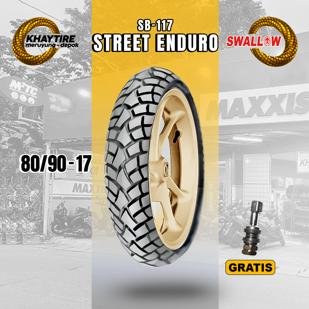 Ban Motor SWALLOW STREET ENDURO 80/90 Ring 17 Tubeless