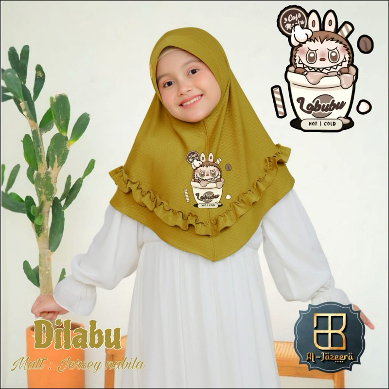 HIJAB INSTAN ANAK Al-JAZEERA LABUBU DILABU ADEM NYAMAN DIPAKAI ORI AL-JAZEERA