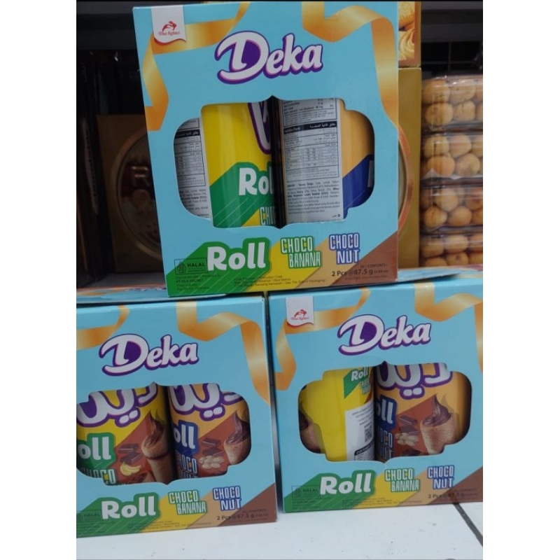 

Deka wafer roll hampers lebaran 1box isi 2 kaleng