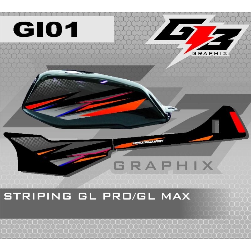 STRIPING GL PRO, GL MAX, / STICKER MOTOR