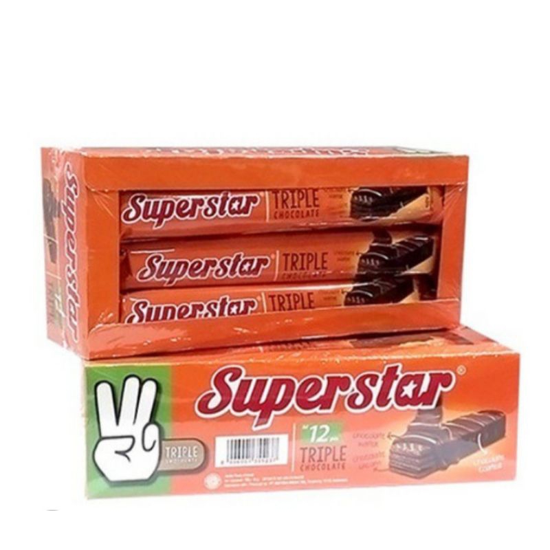 

SUPERSTAR TRIPLE CHOCOLATE 1 BOX ISI 12 PCS