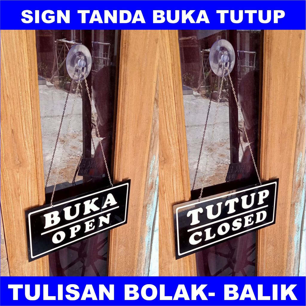

Papan Akrilik Tanda Buka Tutup Kantor Toko Salon Cafe Resto