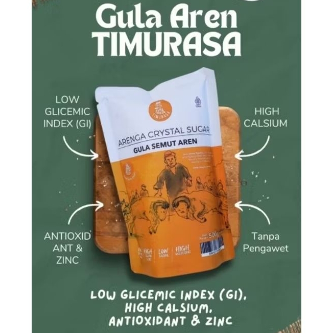 

Timurasa Gula Aren- Arenga Palm Sugar/Gula Semut Aren Organic Tropical Sweetener TimurRasa@500gr