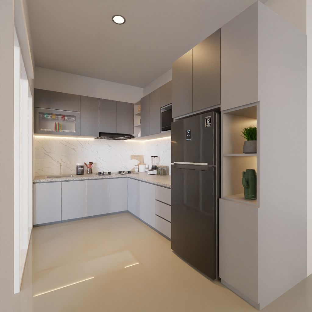 Kitchen set Minimalis custom HPL Bandung Jabodetabek