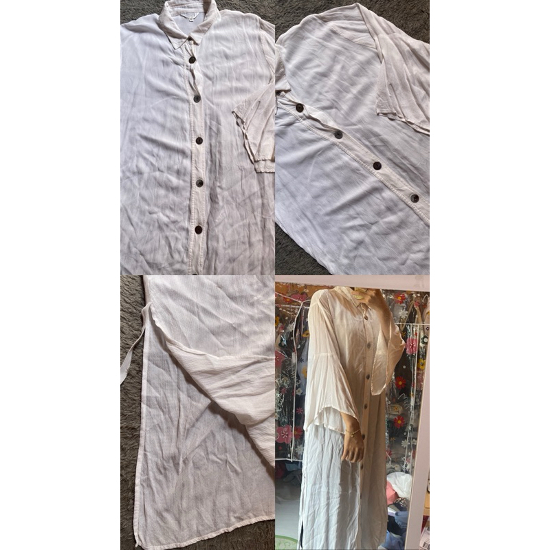 prleoved tunik kekian tunik korean styel tunik putih putih tulang