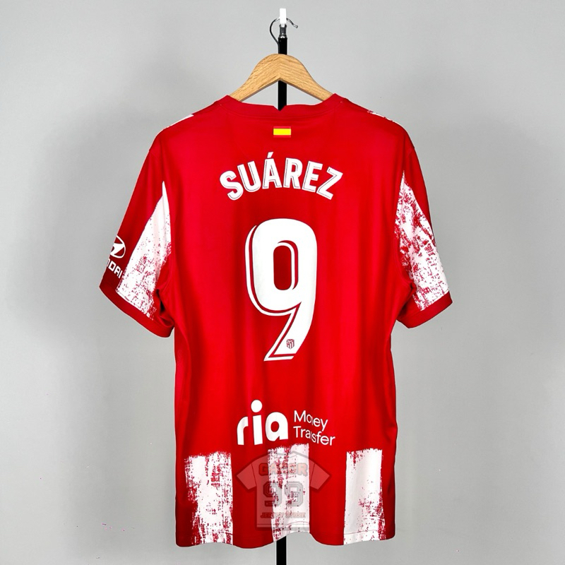 Atletico Madrid 21/22 Home Jersey Original - Size XL - NNS Suarez 9
