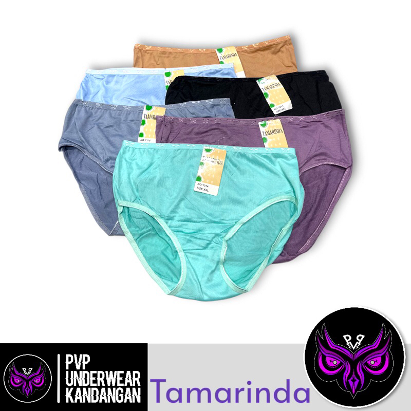 (6pcs) Celana Dalam Tamarinda 1314 Polos