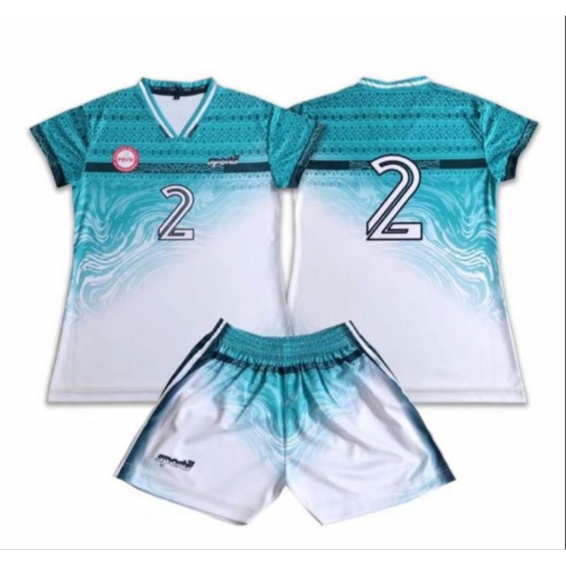 Stelan Voli Full printing Indis wanita - Jersey voli wanita