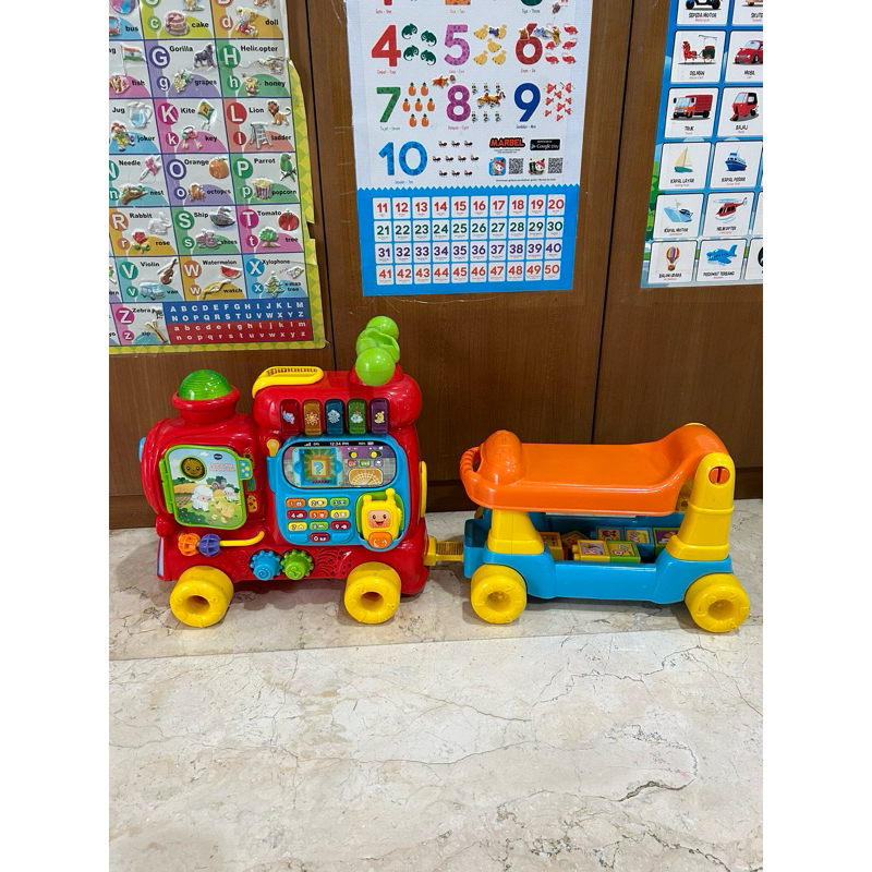 preloved vtech push and ride baby walker alphabet train