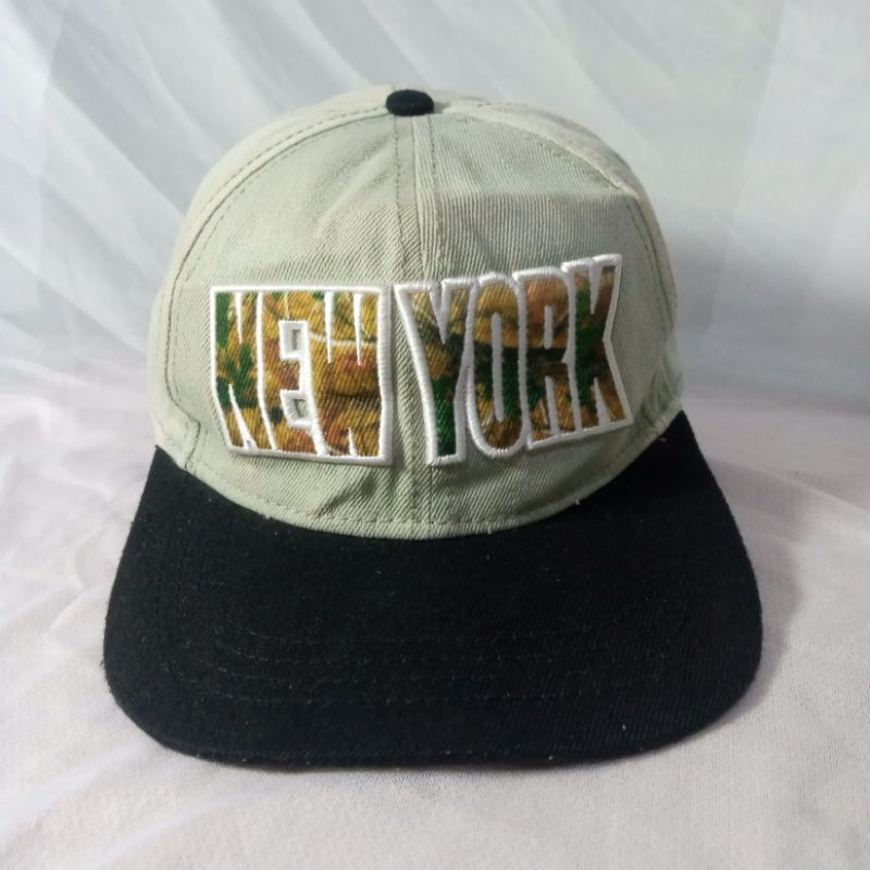 Topi Snapback Denim New York Miniso Life Japan Original Second