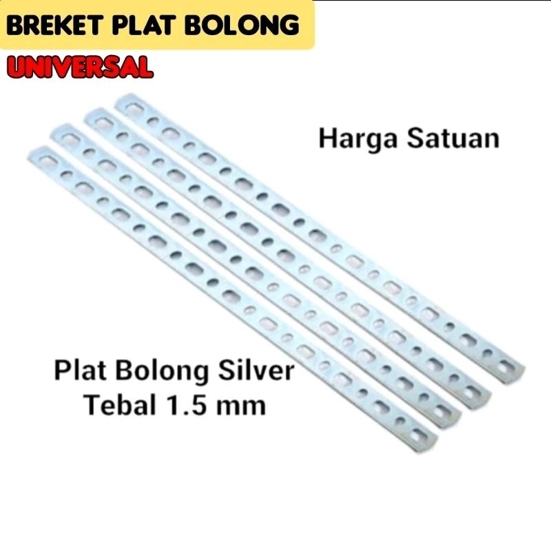 Breket plat besi bolong 1,5mm 2mm 3mm besi bolong spakbor