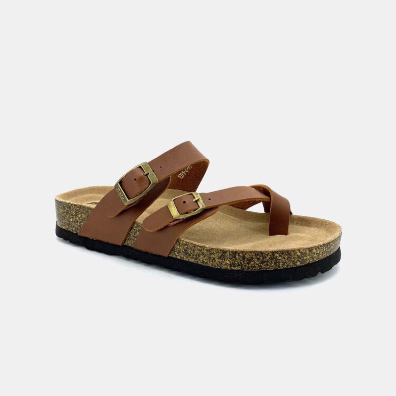 BATA SANDAL FLAT WANITA ATHENA MODEL SLIP-ON JEPIT COKLAT 571-4193