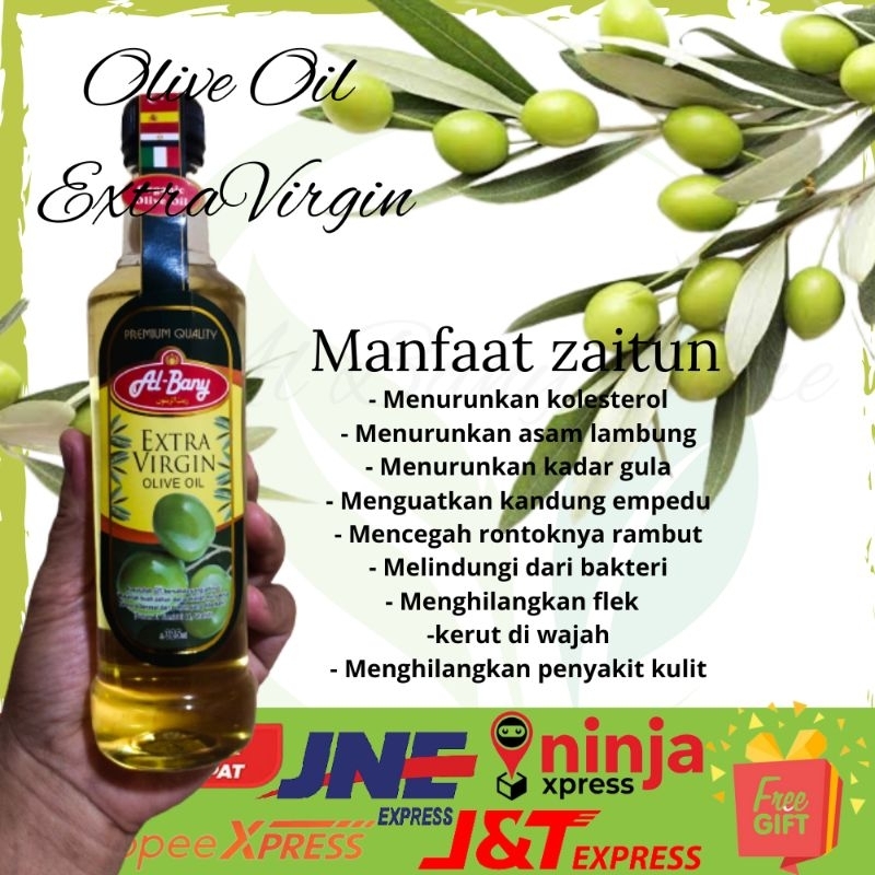 

Zaitun Extra Virgin Al-Bany 325ml Murni 100% Zaitun