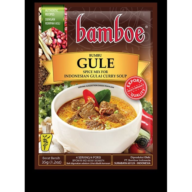 

Bamboe Gule Spice Mix For Indonesian Gulai Curry Soup