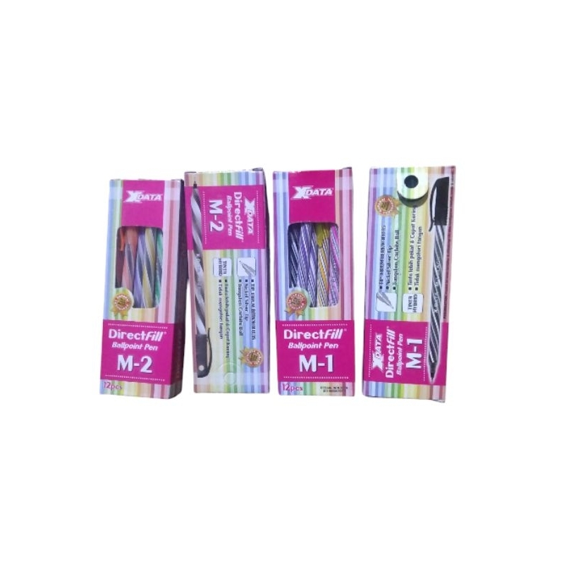 

Pulpen Bolpoin Ballpoint XDATA M1/M2 1 Pak (1 Lusin) – Pulpen Ulir Nyaman & Lancar!