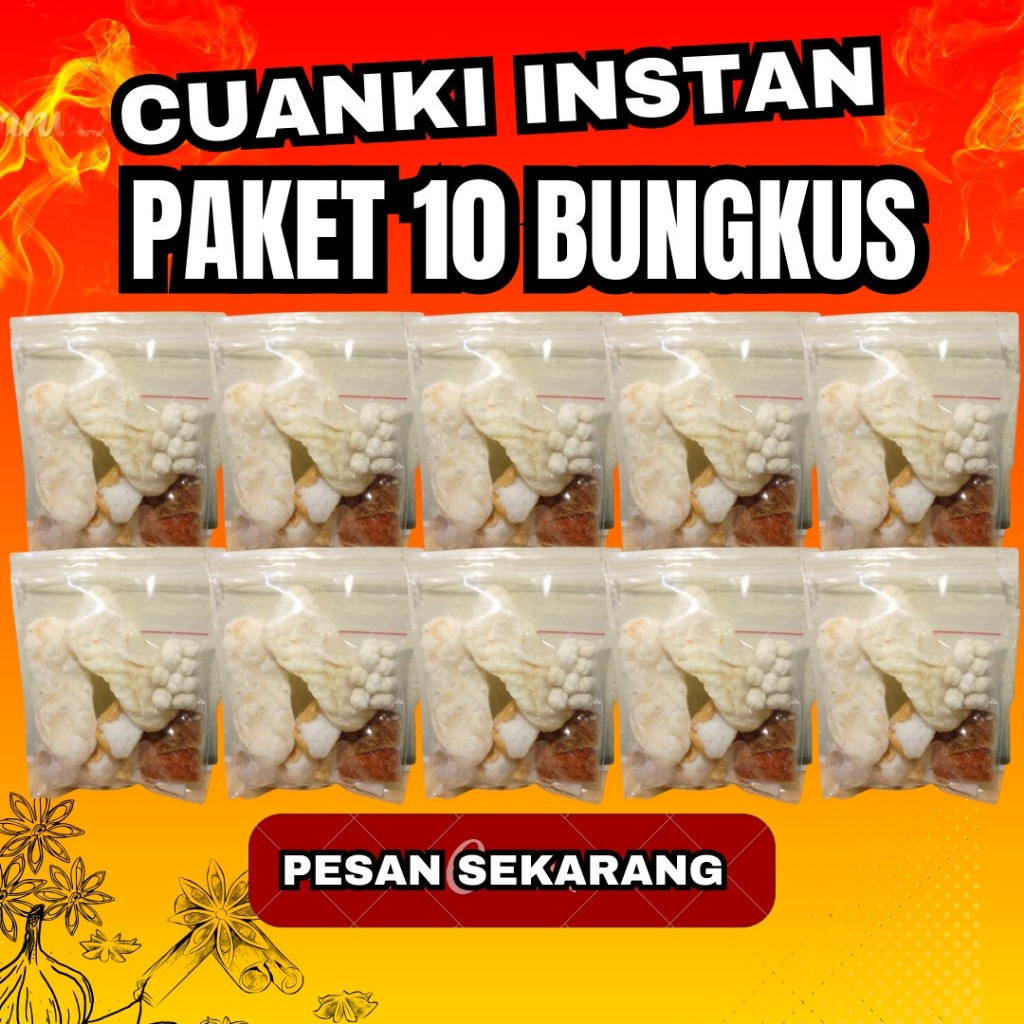 

PAKET HEMAT CUANKI INSTAN 10 BUNGKUS