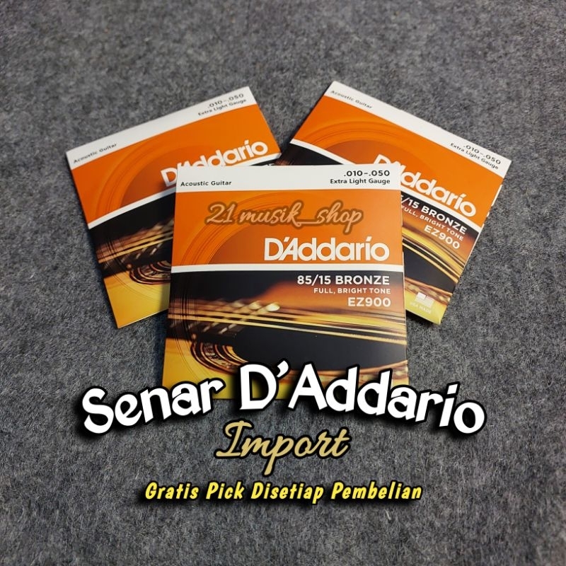 Senar Daddario Senar Gitar 1 Set EZ890 EZ900 Murah