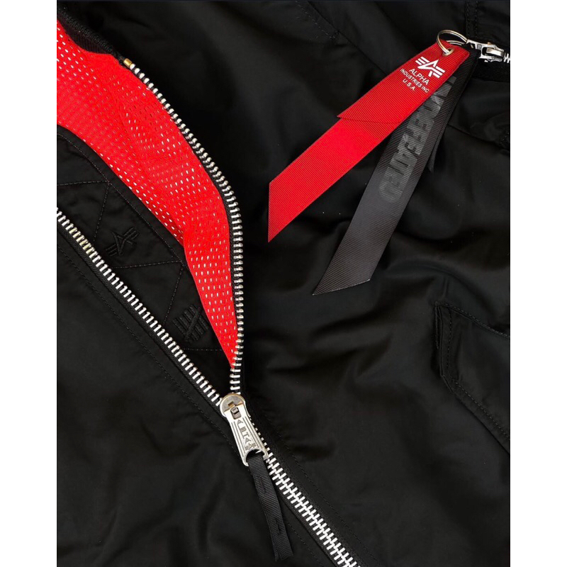 Alpha Industries x Undefeated Reflective Black Bomber Jacket