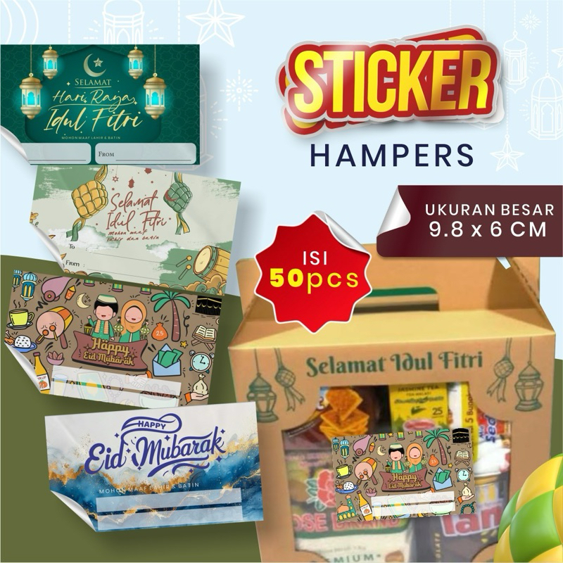 

ISI 50 | STIKER LEBARAN PARCEL IDULFITRI | UKURAN BESAR | STIKER LABEL HAMPERS LEBARAN