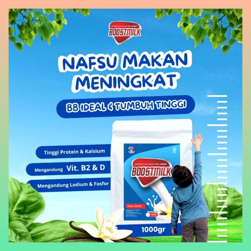 

BoostMilk Vanilla 1000gr Nafsu Makan Meningkat BB Ideal & Tumbuh Tinggi