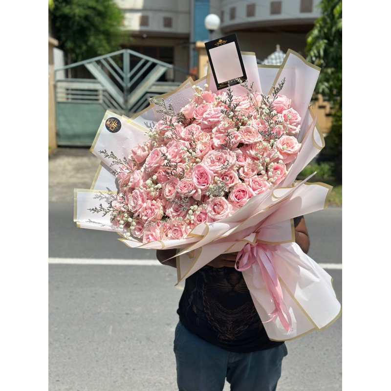 Premium Flower Size Jumbo Sweetpink Rose Real Picture/ Gift Flowers / Valentine day/ Gift valentine 