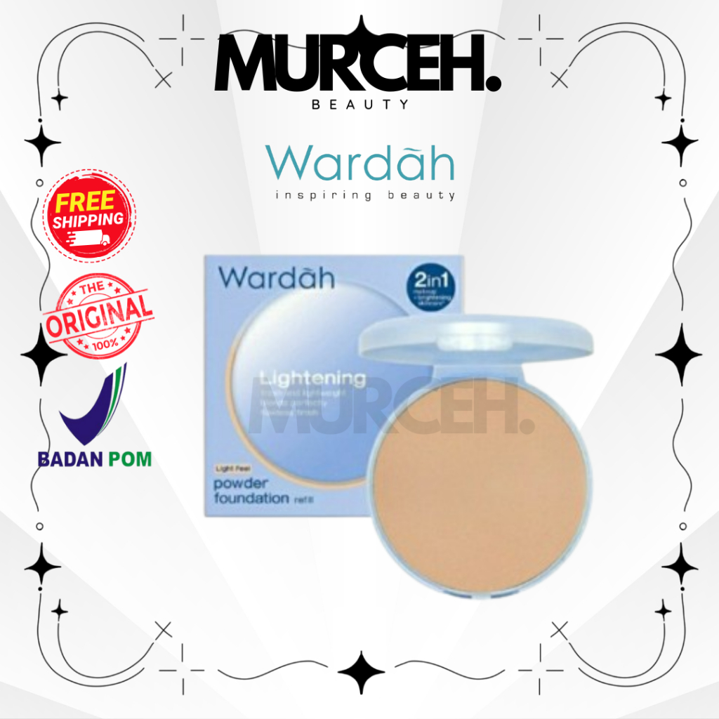 [MURCEH] Wardah Refill Lightening Powder Foundation 12 g | 01 GOLDEN SAND 02 PINK BEIGE 03 PINKFAIR 