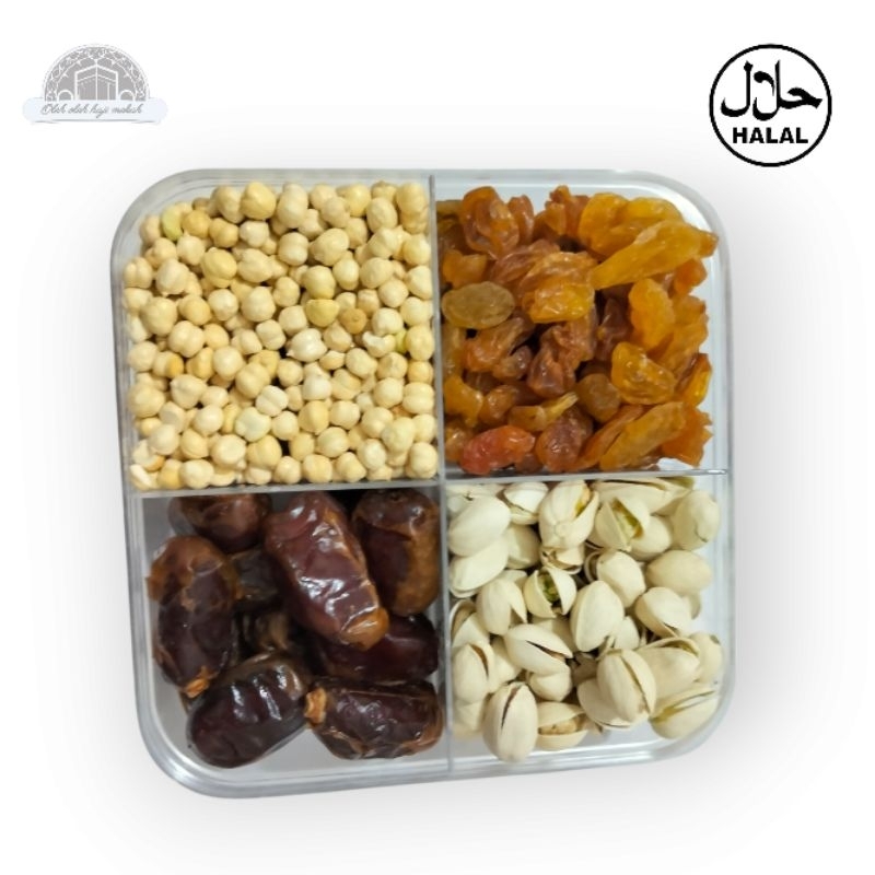 

G&C Paket cemilan hampers oleh oleh haji dan umroh, kismis,kurma,pistachio, almond coklat turky