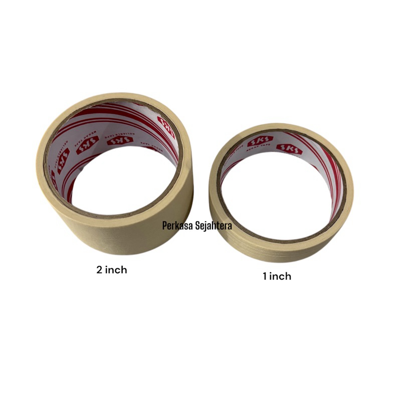 

Lakban kertas SKS 1 inch 24mm x 15 meter / 2 inch 48mm x 12 meter