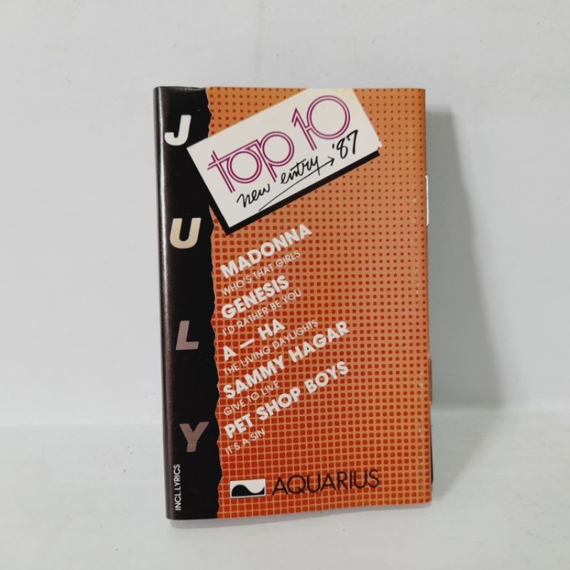 Kaset Top 10 New Entry '87 July - Madonna Aha Genesis Sammy Hagar VA