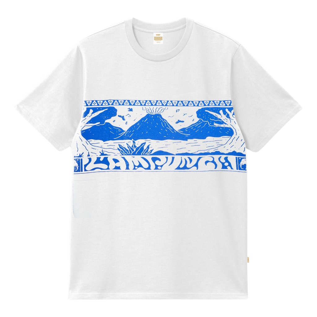 KAWAY Souvenir Lampung Tshirt Kaos Lampung KRAKATAU WHITE