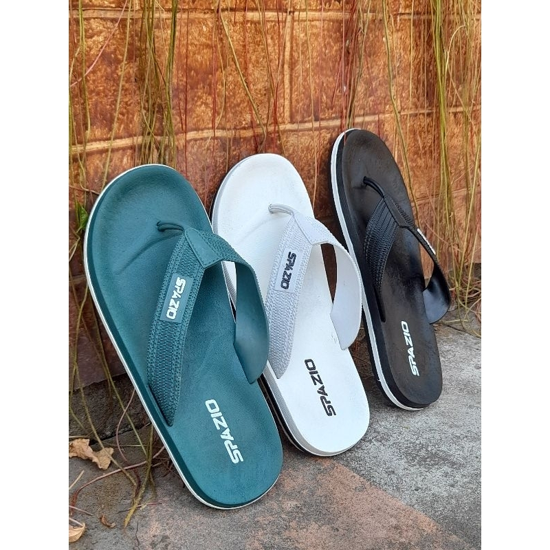Sandal jepit pria spazio karet PVC santai model Classic sendal pria kekinian Terlaris bahan tahan ai